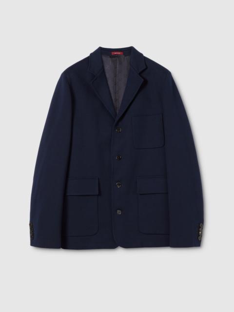 Single-brest cotton jersey jacket
