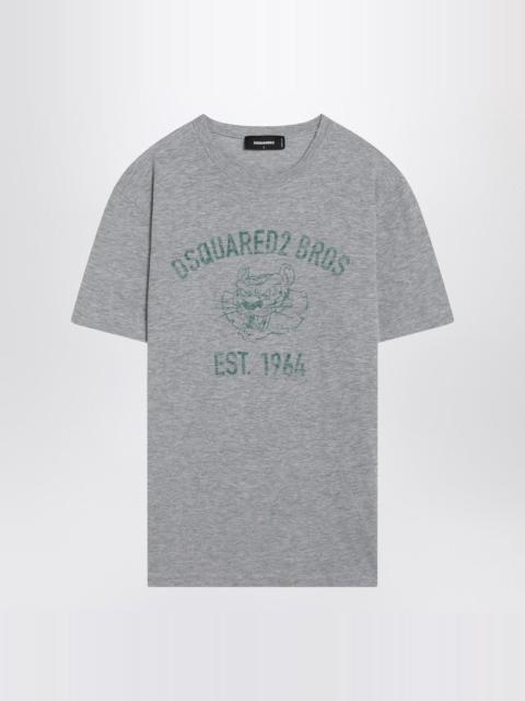 GREY MÉLANGE T-SHIRT WITH LOGO PRINT
