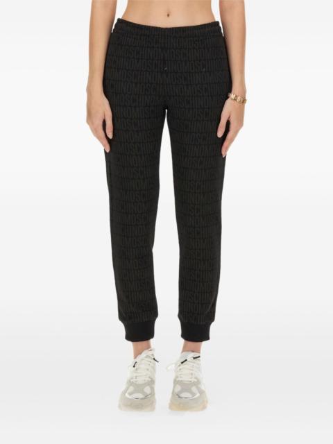 monogram-print track pants