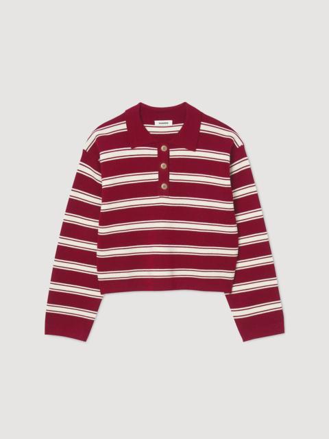 STRIPED POLO SWEATER