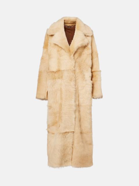 Evita Long shearling coat