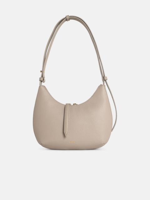 'S FURLA GOCCIA' LINEN GREY LEATHER SHOULDER BAG