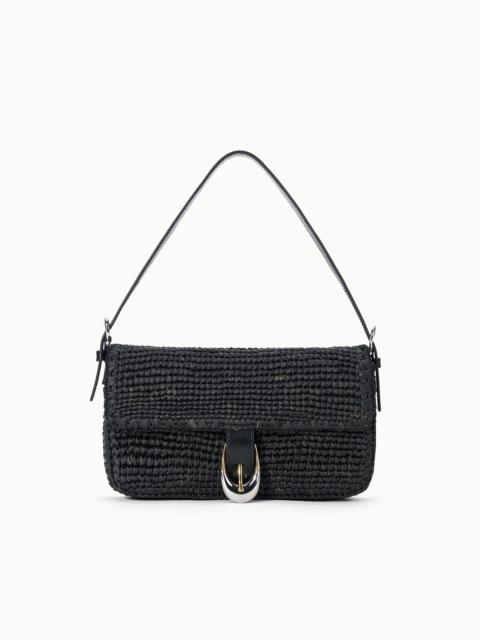 STAUD HARLOW RAFFIA BAG BLACK