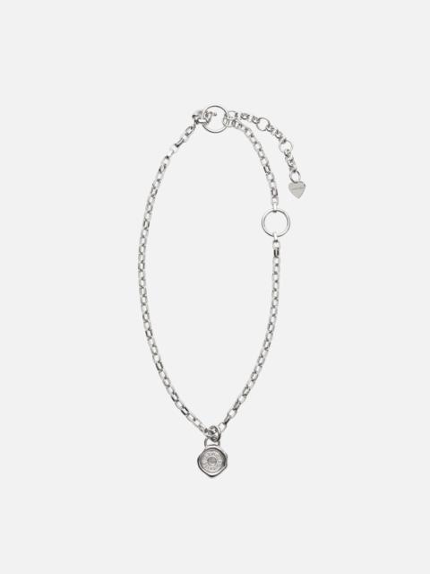 Logo stamp pendant necklace - Silver
