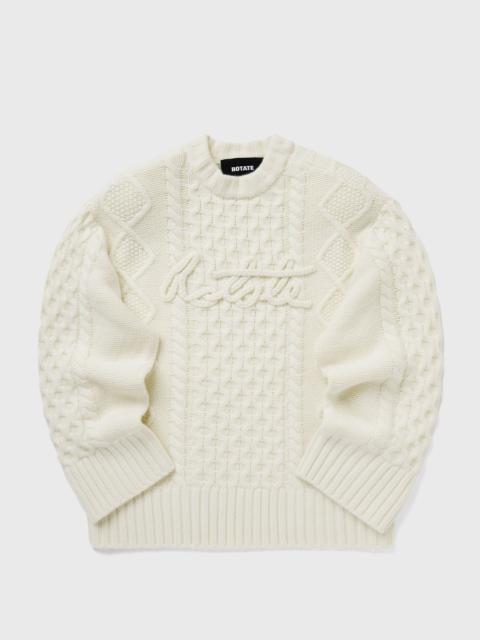 KNIT CABLE CREWNECK