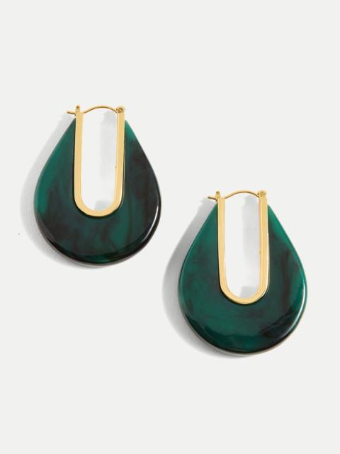 RESIN DROP HOOP EARRING