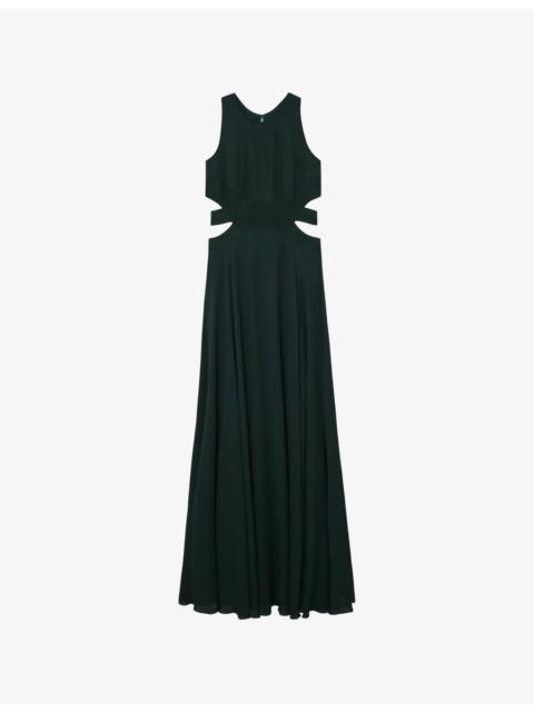 Paloma Cut-Out Stretch-Woven Maxi Dress