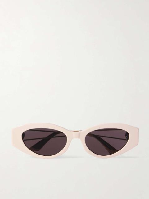 30Montaigne B6I cat-eye acetate and gold- and silver-tone sunglasses Pink