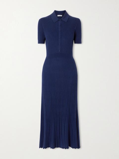 Ribbed Cashmere And Silk-blend Midi Dress
