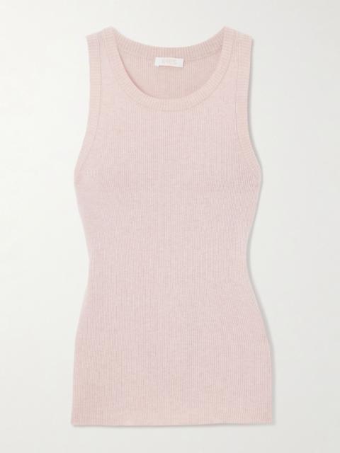 Meli ribbed cashmere tank Baby pink