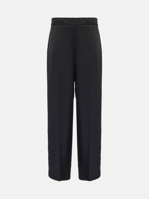 High-rise wide-leg pants