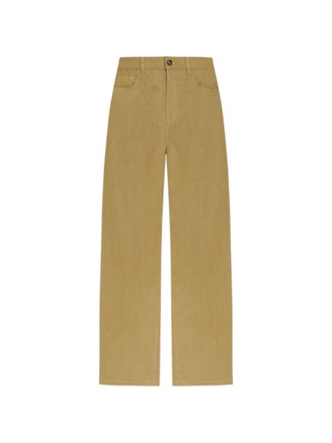 button-fastening trousers