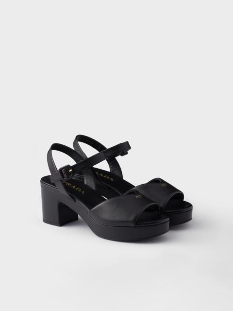 Padded nappa leather sandals