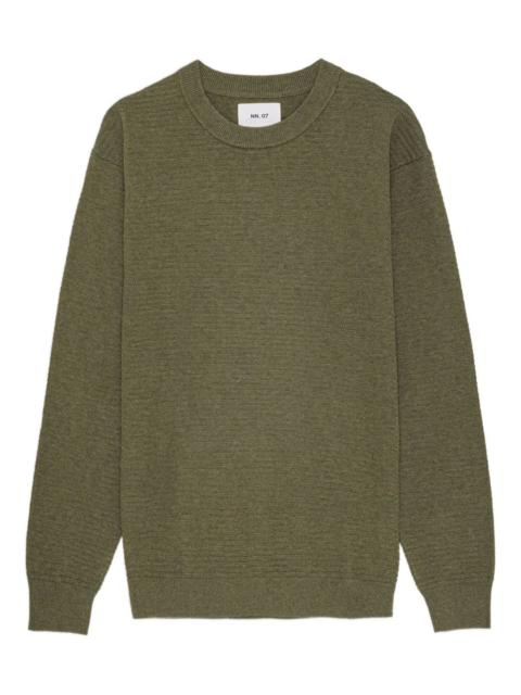 ribbed crew-neck sweater