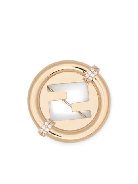 FF-logo embellished brooch