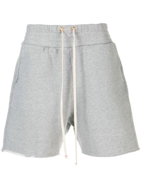straight-leg track shorts