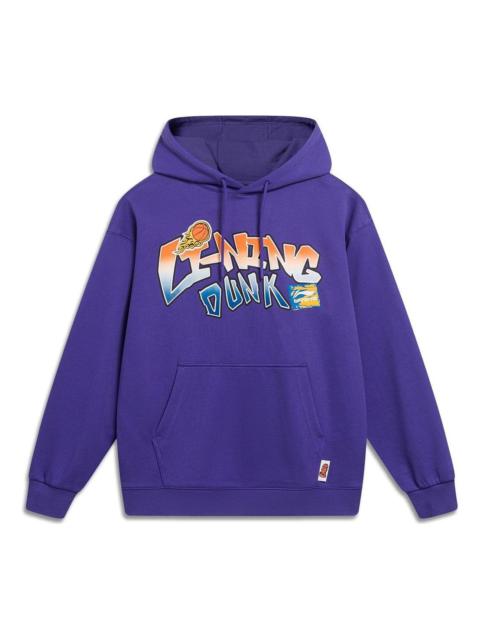 Li-Ning Hoops Cartoon Graphic Hoodie 'Purple' AWDT551-2