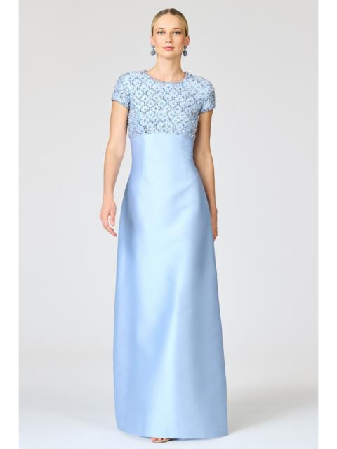 EMBELLISHED AMSTERDAM GOWN - GLACIAL BLUE