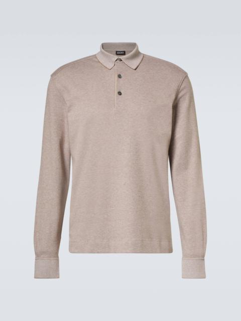 Cotton polo sweater