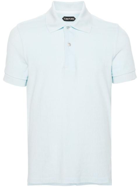 towelling-finish polo shirt