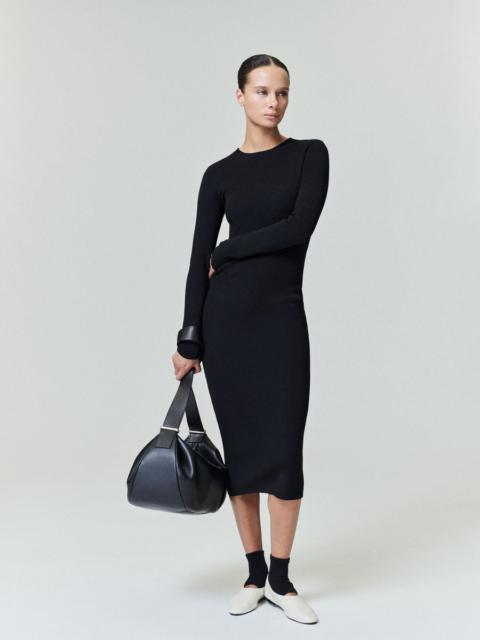 Womens Rib Long Sleeve Dress