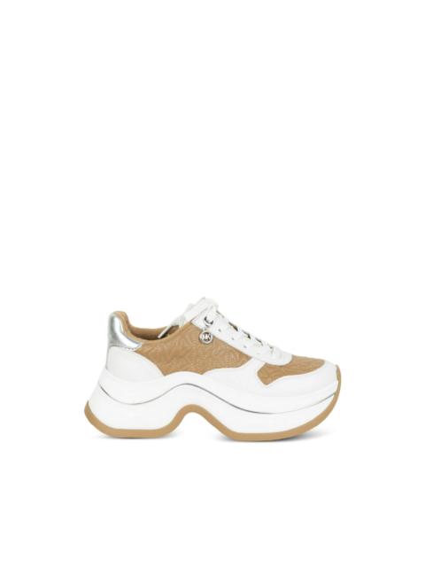 Arla logo-detail quilted sneakers