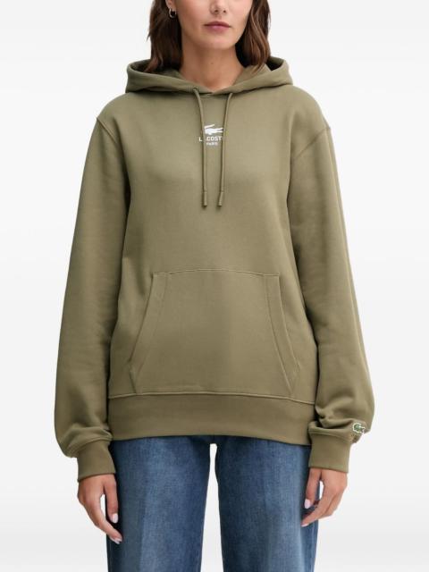 drawstring logo hooded hoodie