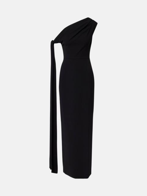 Irina scarf-detail crêpe gown