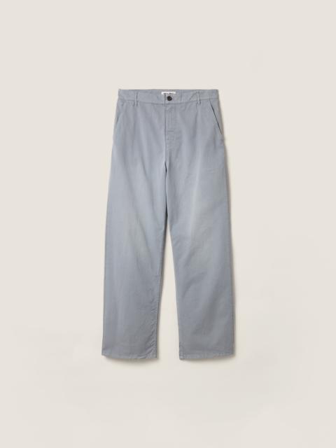 Garment-dyed twill pants
