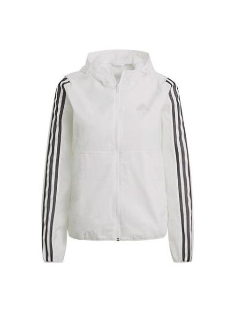 (WMNS) adidas W 3s Wb Sports Training Hooded Woven Jacket White GQ0594