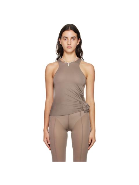 Taupe Semi-Sheer Tank Top