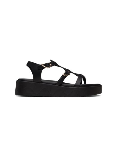 Black Grace Kelly Wave Sandals