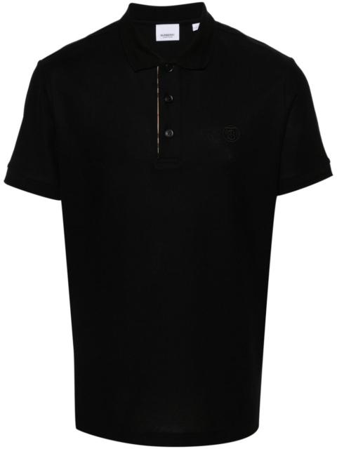 logo-embroidered piqué polo shirt