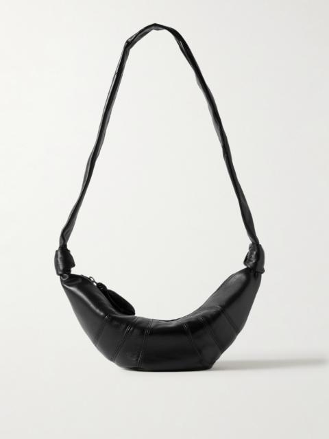 Croissant Small Paneled Leather Shoulder Bag