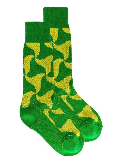 Wavy Triangle Cashmere Socks