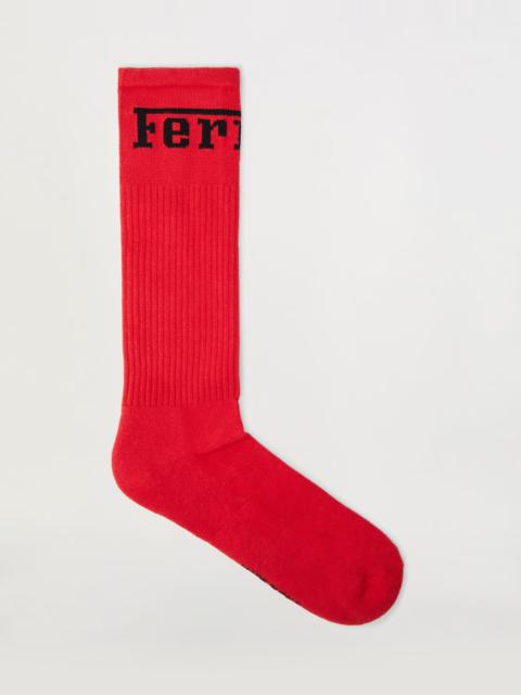 Cotton blend socks with Ferrari logo