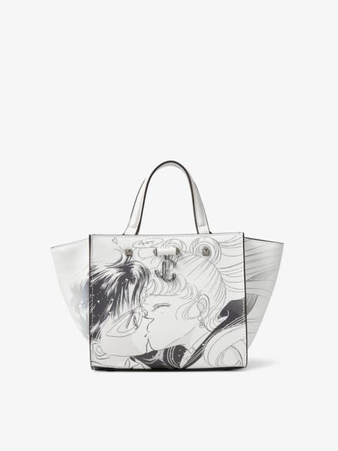 JIMMY CHOO Sailor Moon & Tuxedo Mask Varenne Tote S Monochrome