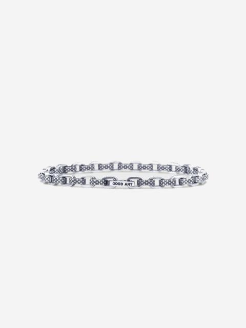 GOOD ART HLYWD PEQUEÑO A MANO BRACELET GOOSEBUMPS - STERLING SILVER