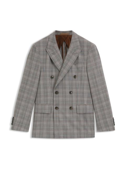 SLIM-FIT JACKET IN CHECKED VIRGIN WOOL