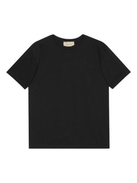 Gucci Cotton Jersey T-shirt With Double G 'Black' 548334-XJEJF-1043