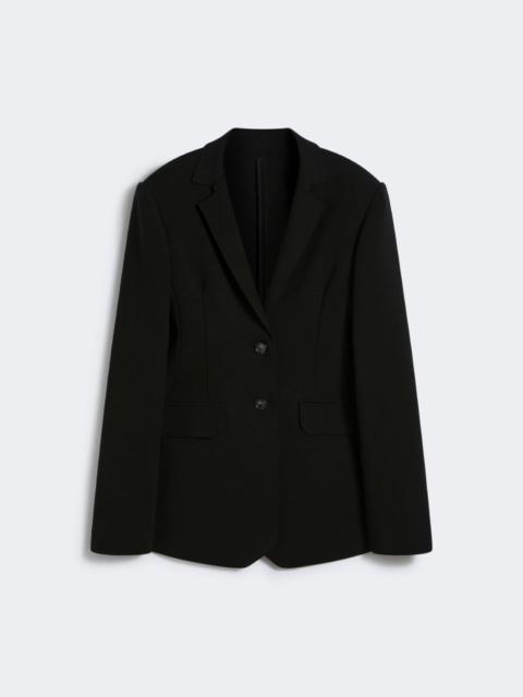 Stretch viscose knit blazer - RUNWAY - BLACK