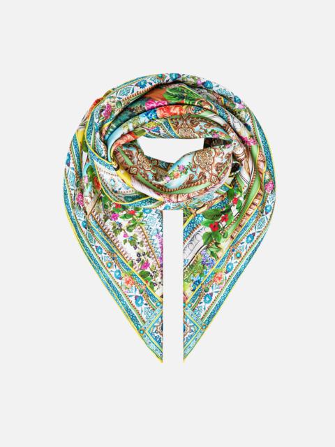 PRINTED SILK TWILL SQUARE SCARF