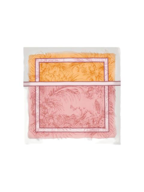 floral-print silk scarf