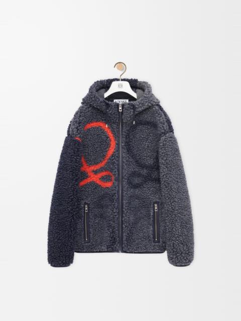 Hooded jacket in wool blend