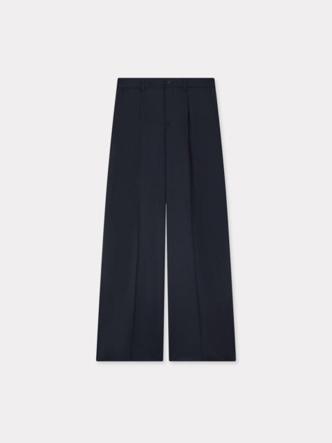 'KENZO Weave' wide leg pants in wool jacquard
