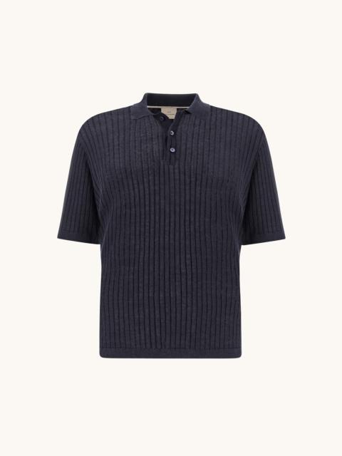 POLO SHIRT IN LINEN AND COTTON URUKAI
