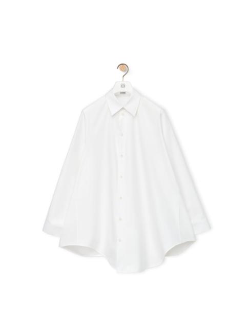 Trapeze shirt dress in cotton poplin