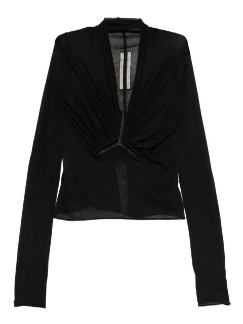 cut-out long-sleeve top
