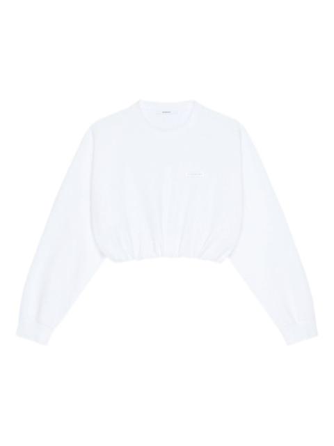 logo-patch cropped sweatshirt