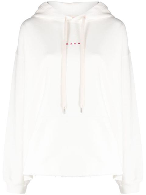 logo-print cotton hoodie